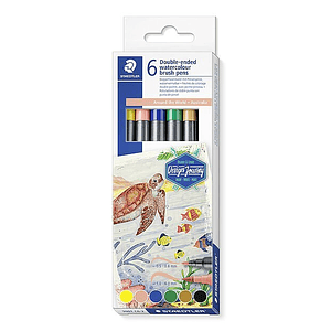  Double-ended watercolour brush pen Australia 6 canetas | STAEDTLER
