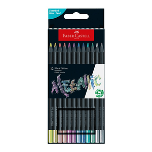 Faber Castell 12 colour pencils black edition Metalic 