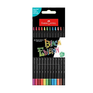 Supersoft 12 colour pencils black edition 