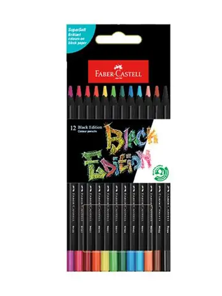 Supersoft 12 colour pencils black edition  1