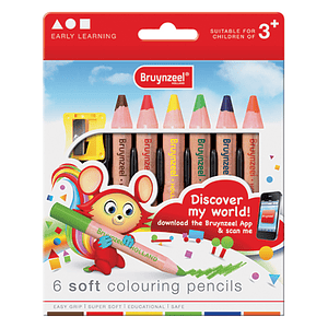 Bruynzeel | 6 soft colouring pencils 