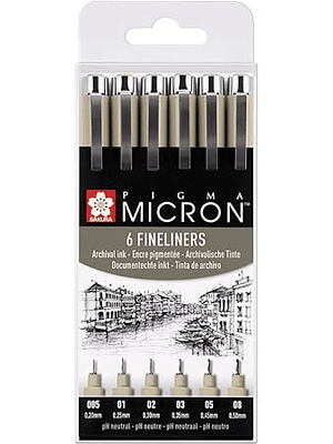 PIGMA MICRON 6 FINELINERS 