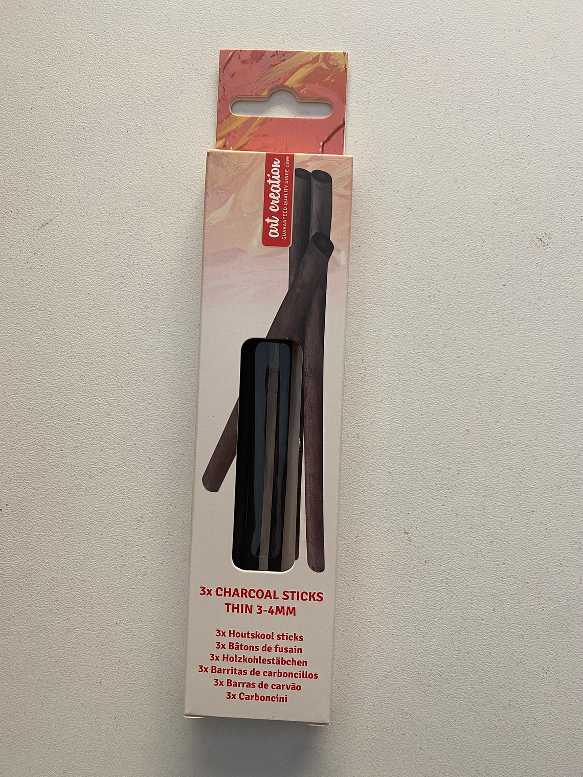 ART CREATION | 3 barras de carvão vegetal fininhos 3-4 mm 1