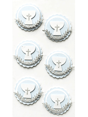 Stickers Cálice Azul 6 Peças