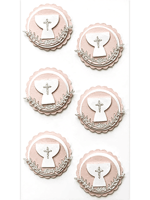 Stickers Cálice Rosa 6 Peças