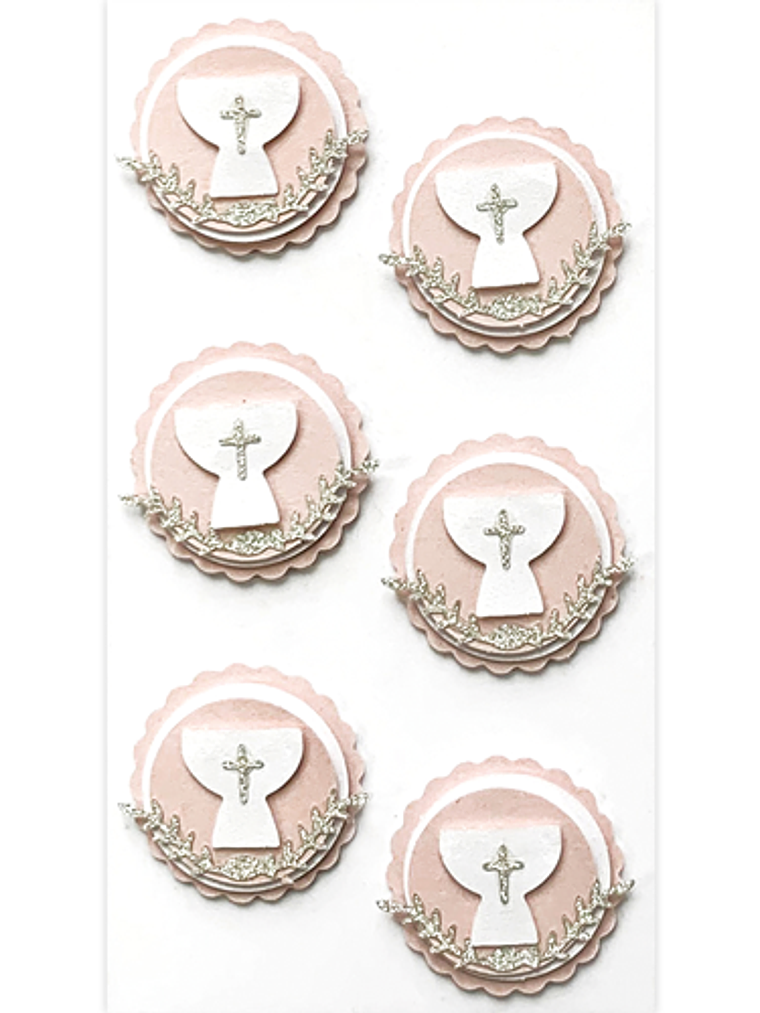 Stickers Cálice Rosa 6 Peças 1