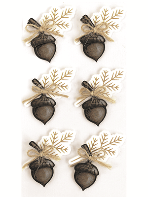 Set 6 adesivos de bolotas