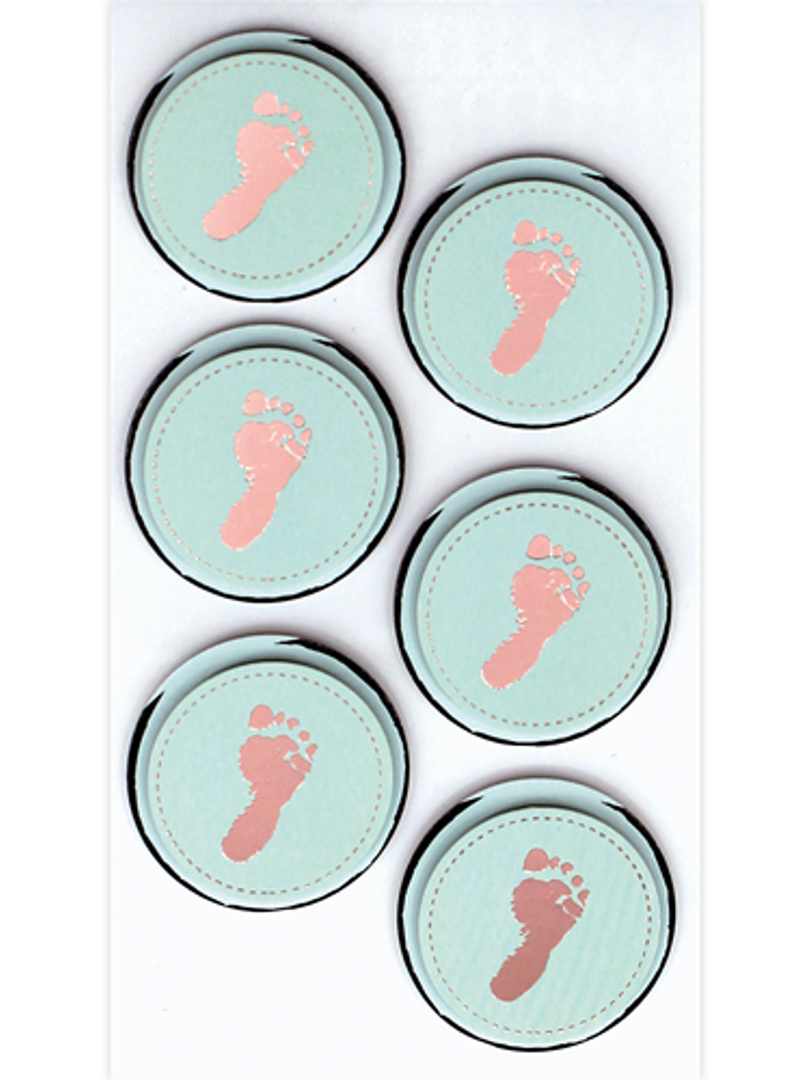 Set de 6 adesivos de pegadas  1