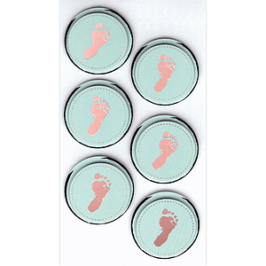 Set de 6 adesivos de pegadas 