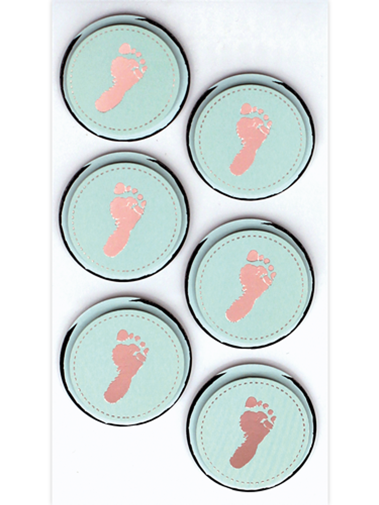 Set de 6 adesivos de pegadas  1