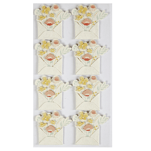 Set 6 adesivos com cartas e boques