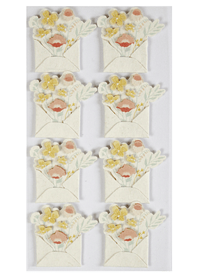 Set 6 adesivos com cartas e boques