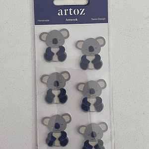 Set de 6 adesivos com coalas 