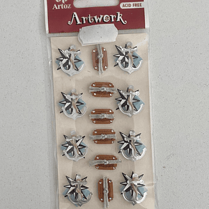 Set com adesivos alusivos ao mar