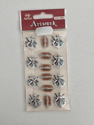 Set com adesivos alusivos ao mar