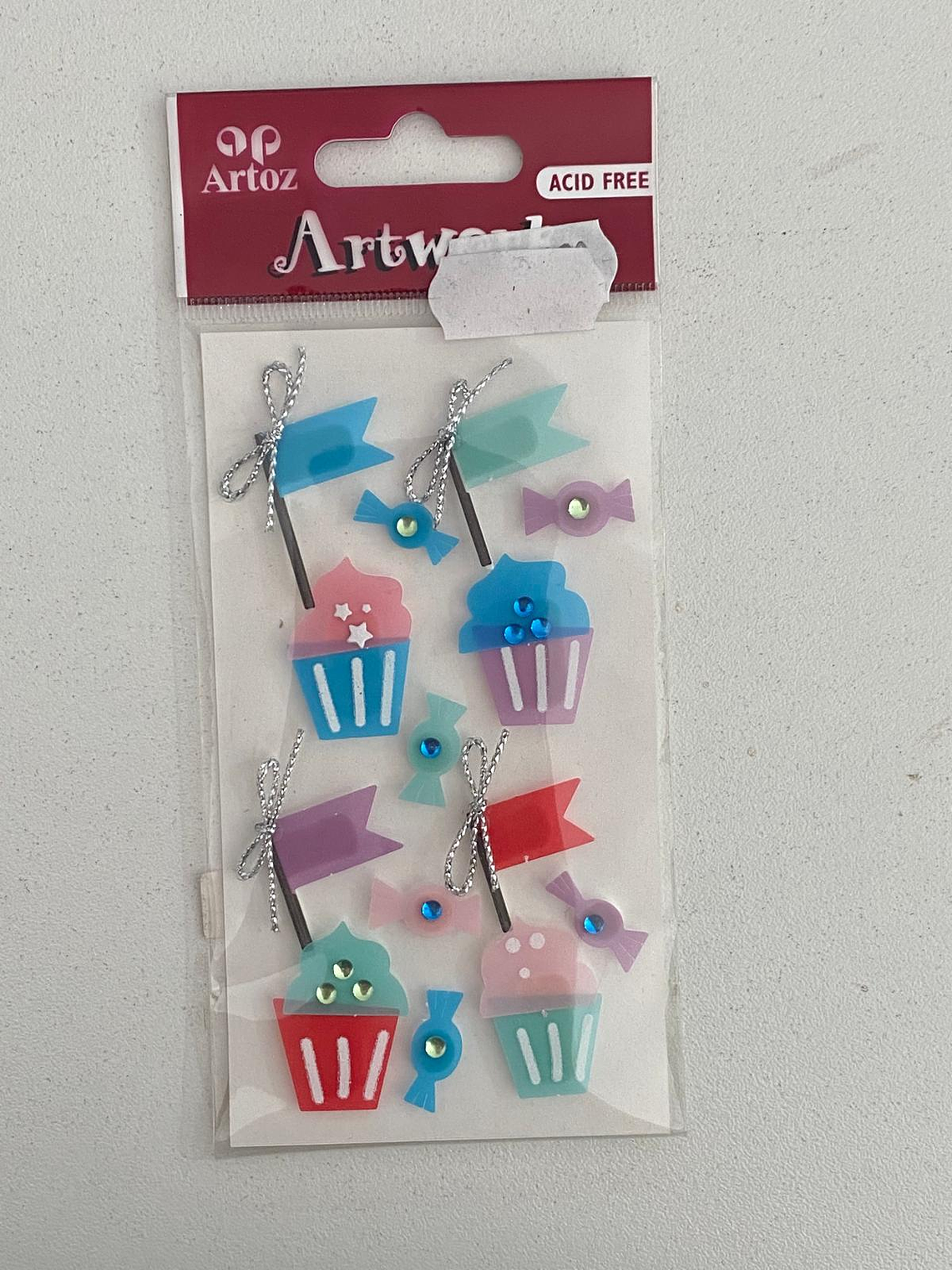 Set adesivos com cupcakes  1