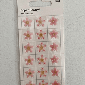 Set 18 adesivos com flores 