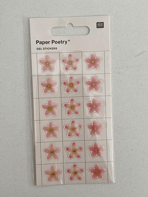 Set 18 adesivos com flores 