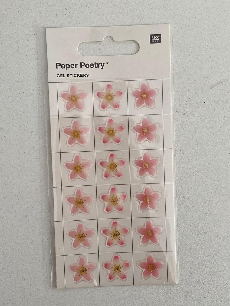 Set 18 adesivos com flores  1