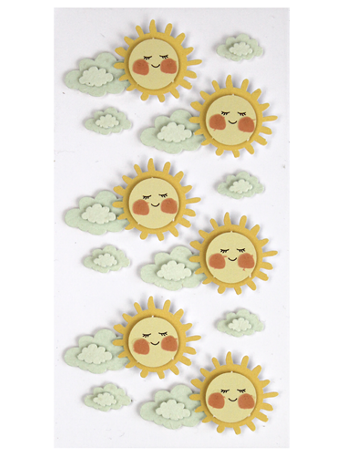 Set 6 adesivos com sol e nuvens  1