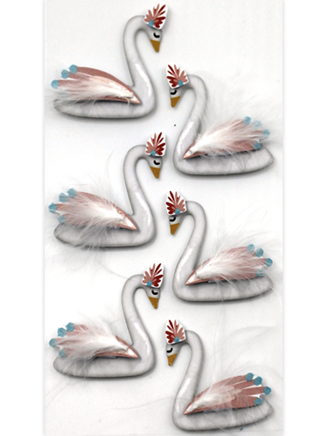 Set 6 adesivos de cisnes  1