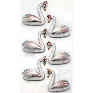 Set 6 adesivos de cisnes 