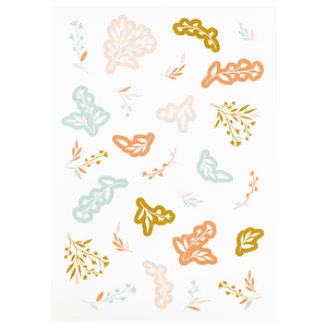 set adesivos com flores 