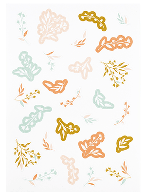 set adesivos com flores 