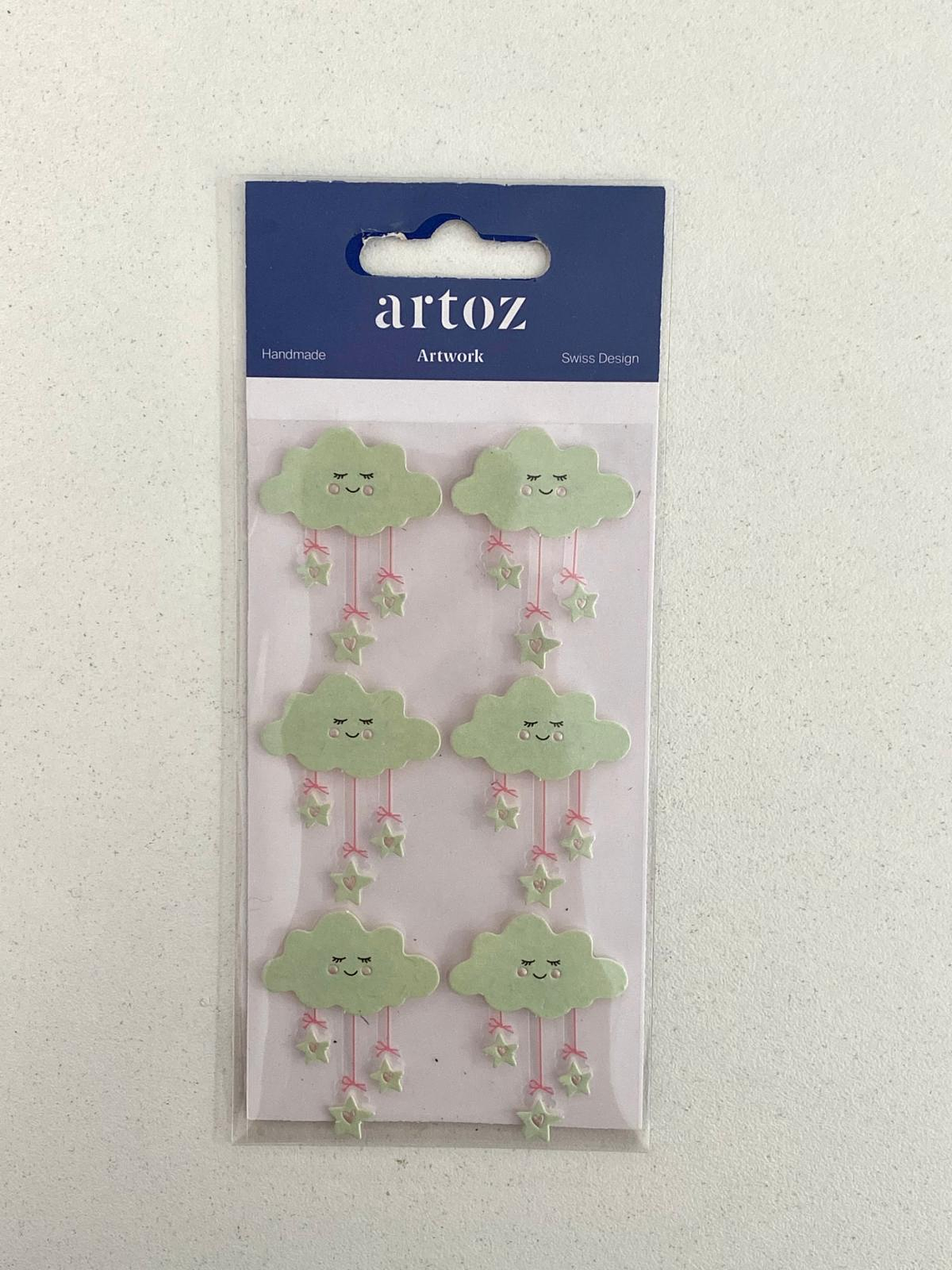 Set de 6 adesivos de Nuvem Verde 1