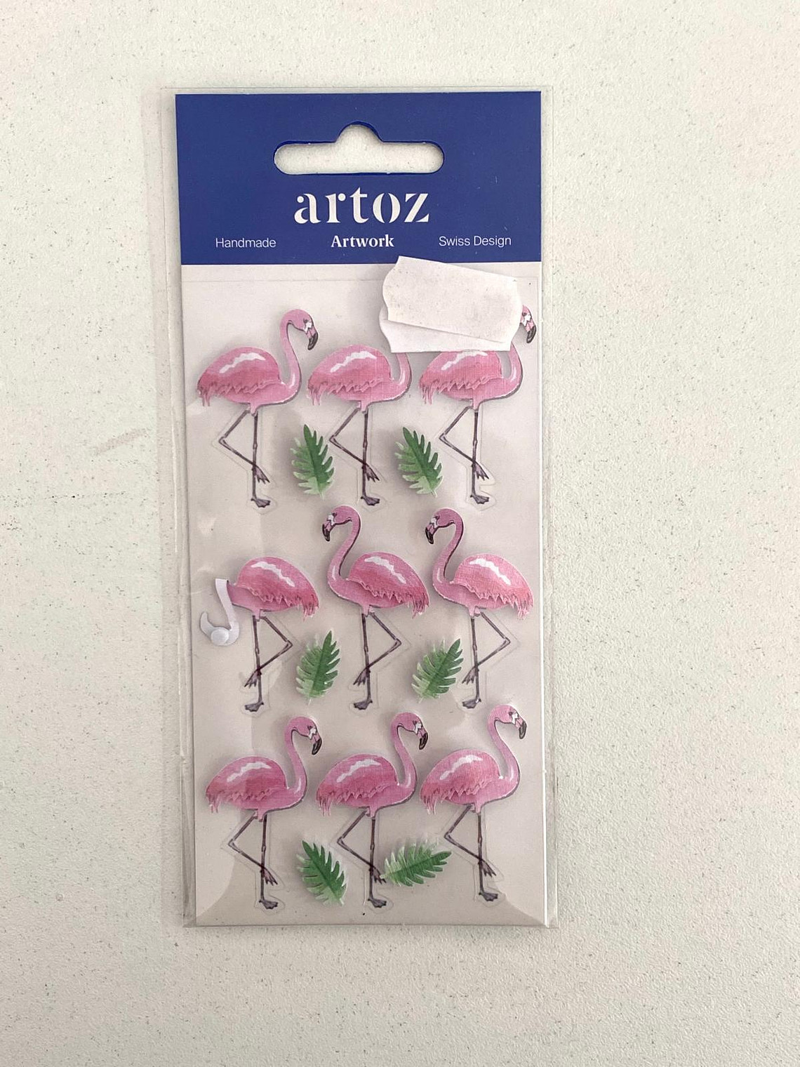 Set 9 adesivos de flamingos 1