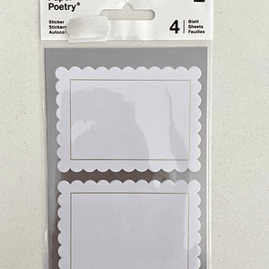 Set 4 folhas com etiquetas 