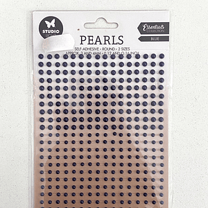 set Pérolas azuis 2 tamanhos 