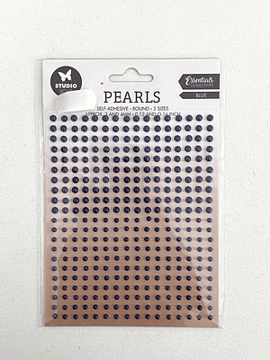 set Pérolas azuis 2 tamanhos 