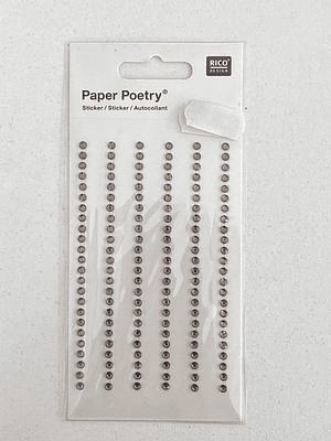 Set pérolas prateadas 