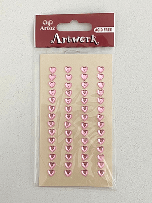 Set pérolas em formato de coração rosa 