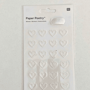 Set de pérolas em formato coração 