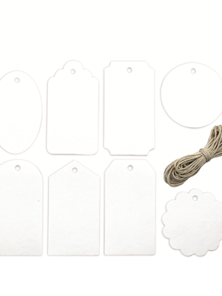 Conjunto de Etiquetas Reutilizáveis Brancas 1