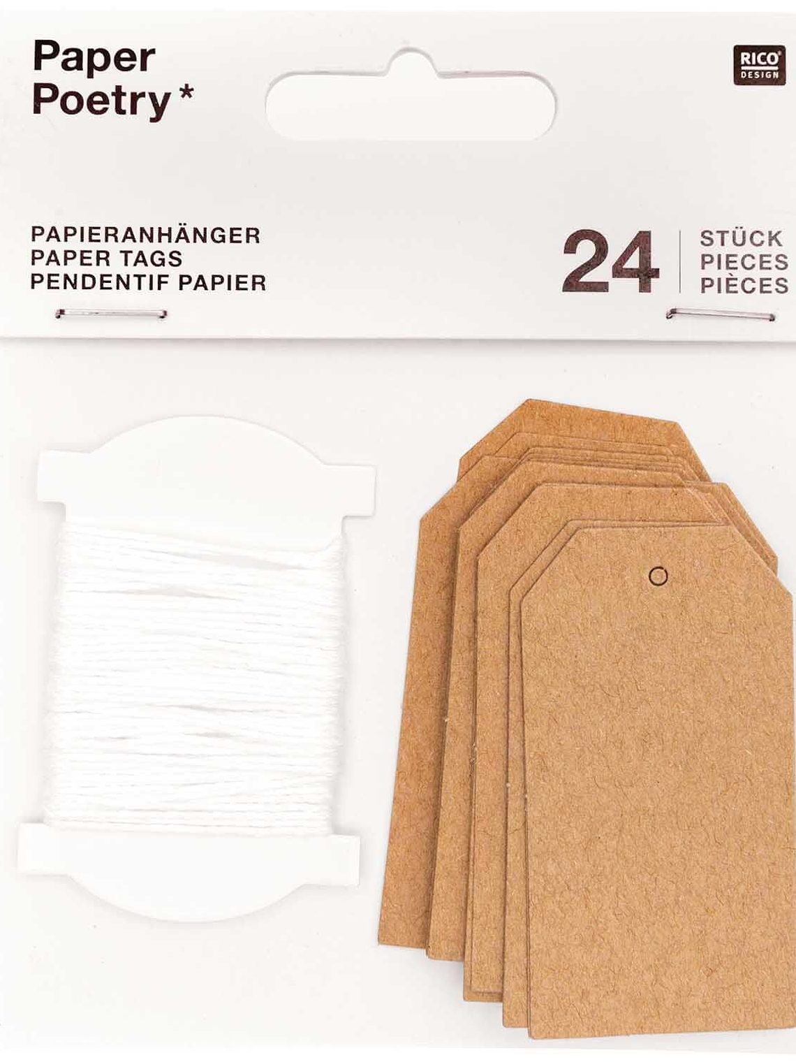  Etiquetas de Papel Kraft 24 Peças 1