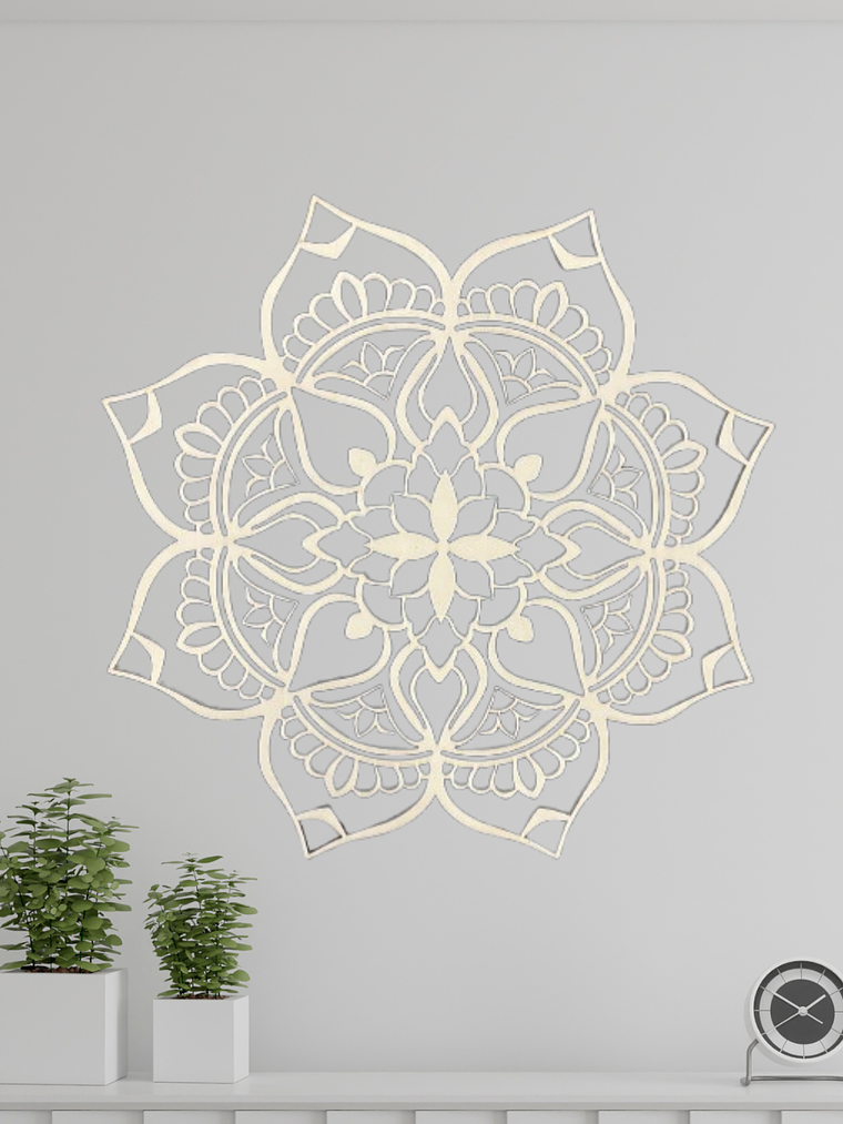 Painel Decorativo Mandala em choupo  2