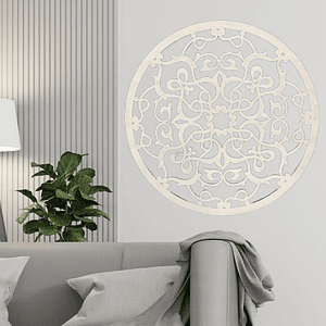 Painel Decorativo Mandala em choupo