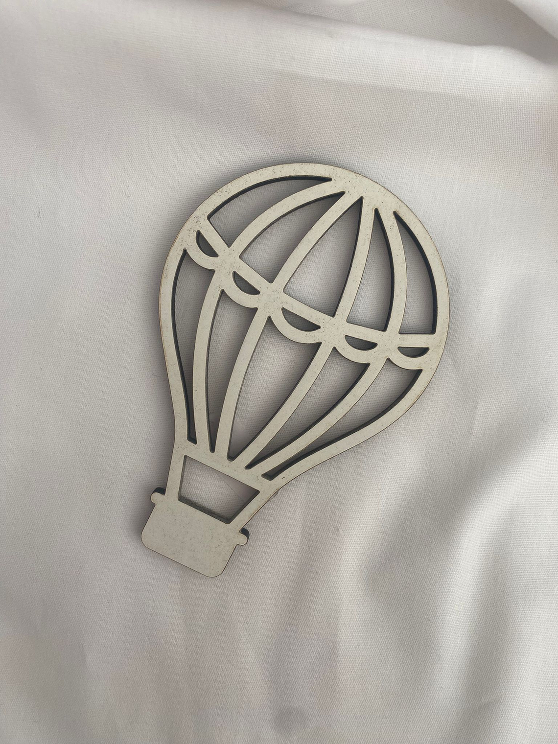 Balão de ar quente em mdf branco 10 cm  1