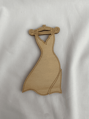 Vestido num cabide em choupo 