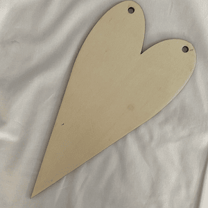 Coração em choupo 27 cm 