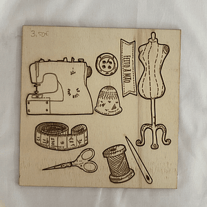 Set de costura em choupo 