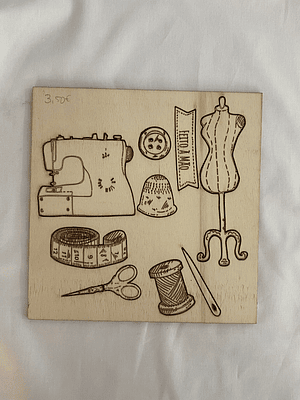 Set de costura em choupo 