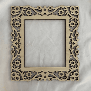 Moldura em choupo floral