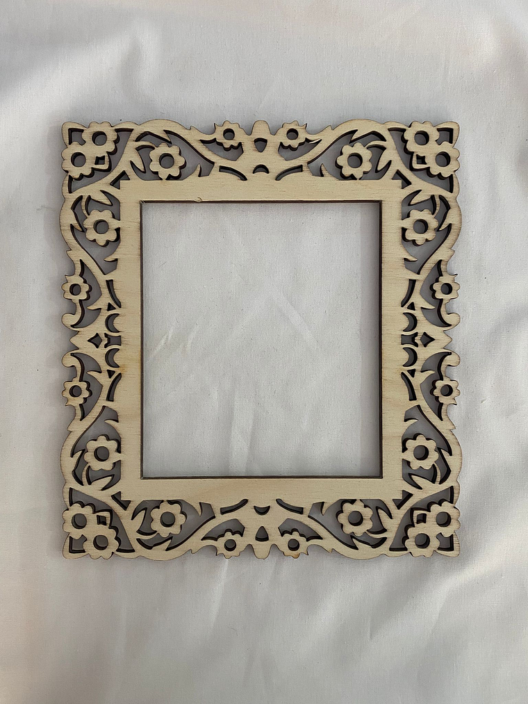 Moldura em choupo floral 1