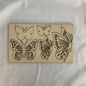 set de de 5 borboletas 