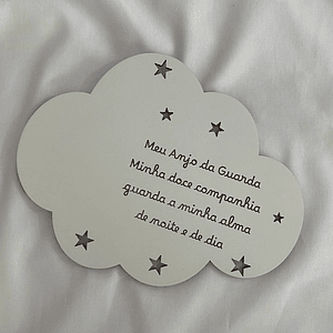 Plaquinha de nuvem 