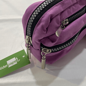 Estojo roxo com 3 fechos 